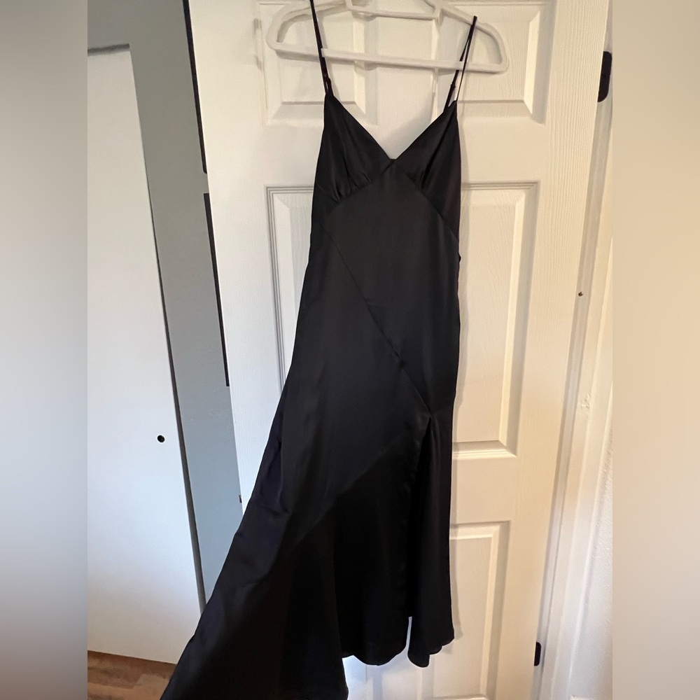 Dark Blue Silky Dress